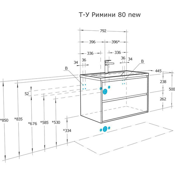 Тумба подвесная с раковиной Акватон Римини 80 см 1A2267K1RN010, белый глянцевый - 9 Тумба подвесная с раковиной Акватон Римини 80 см 1A2267K1RN010, белый глянцевый фото 9