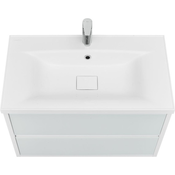 Тумба подвесная с раковиной Акватон Римини 80 см 1A2267K1RN010, белый глянцевый - 4 Тумба подвесная с раковиной Акватон Римини 80 см 1A2267K1RN010, белый глянцевый фото 4