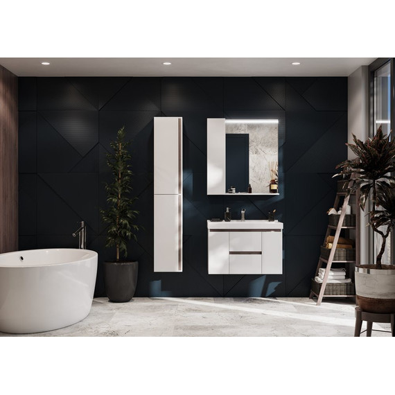 Тумба подвесная с раковиной Акватон Рене 80 см 1A2586K0NRC80, белый фото 12