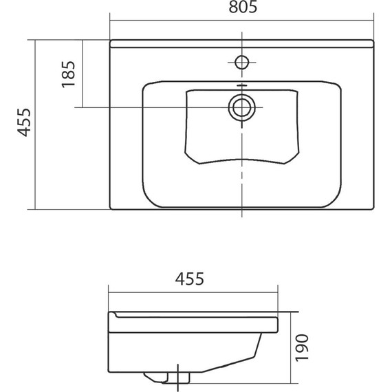 Тумба подвесная с раковиной Акватон Рене 80 см 1A2586K0NRC80, белый фото 14
