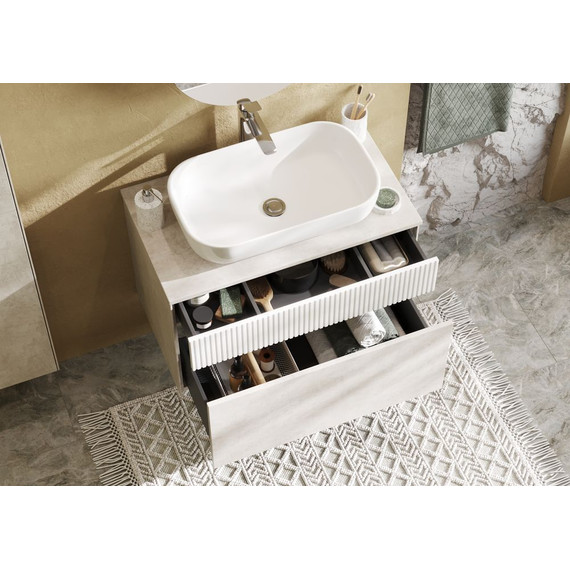 Тумба подвесная с раковиной Акватон Марбл 80 см 1A2762K4MH4C0 (раковина Лола) слэйт - 7 Тумба подвесная с раковиной Акватон Марбл 80 см 1A2762K4MH4C0 (раковина Лола) слэйт фото 7