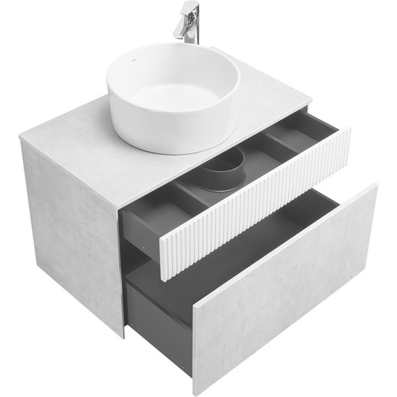 Тумба подвесная с раковиной Акватон Марбл 80 см 1A2762K2MH4C0 (раковина Mila 40) слэйт - 4 Тумба подвесная с раковиной Акватон Марбл 80 см 1A2762K2MH4C0 (раковина Mila 40) слэйт фото 4