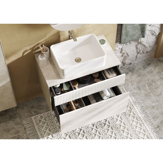 Тумба подвесная с раковиной Акватон Марбл 80 см 1A2762K1MH4C0 (раковина Mila 50) слэйт - 7 Тумба подвесная с раковиной Акватон Марбл 80 см 1A2762K1MH4C0 (раковина Mila 50) слэйт фото 7