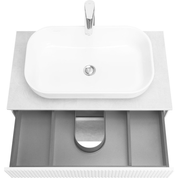 Тумба подвесная с раковиной Акватон Марбл 80 см 1A2762K4MH4C0 (раковина Лола) слэйт - 3 Тумба подвесная с раковиной Акватон Марбл 80 см 1A2762K4MH4C0 (раковина Лола) слэйт фото 3