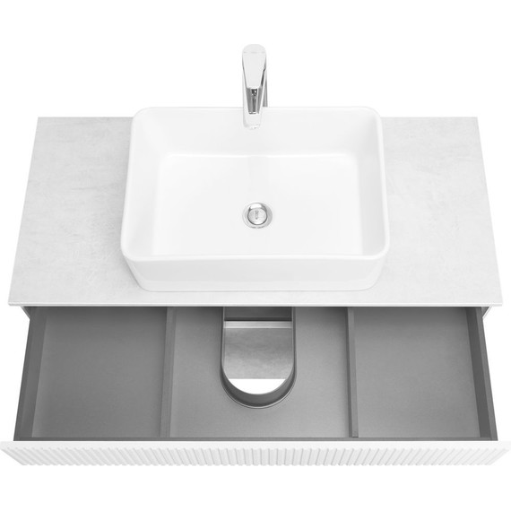 Тумба подвесная с раковиной Акватон Марбл 100 см 1A2763K1MH4C0 (раковина Mila 50) слэйт - 4 Тумба подвесная с раковиной Акватон Марбл 100 см 1A2763K1MH4C0 (раковина Mila 50) слэйт фото 4