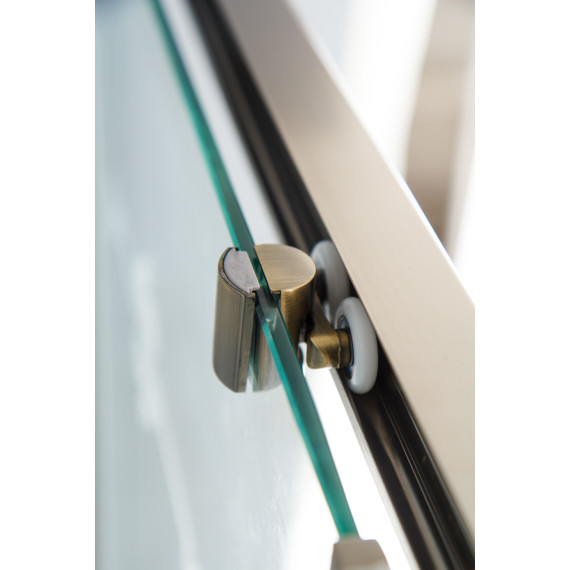 Душевое ограждение Cezares Giubileo AH-1 120х90 см, бронза/прозрачное/узор фото 3