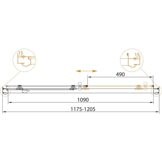 Душевая дверь Cezares Giubileo BF-1 120 см, бронза/прозрачное/узор - 2 Душевая дверь Cezares Giubileo BF-1 120 см, бронза/прозрачное/узор фото 2