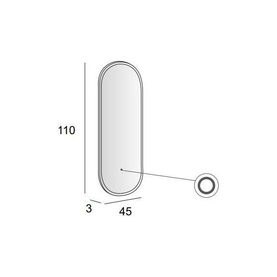 Зеркало Cezares Led 45 см 45095 - 3 Зеркало Cezares Led 45 см 45095 фото 3