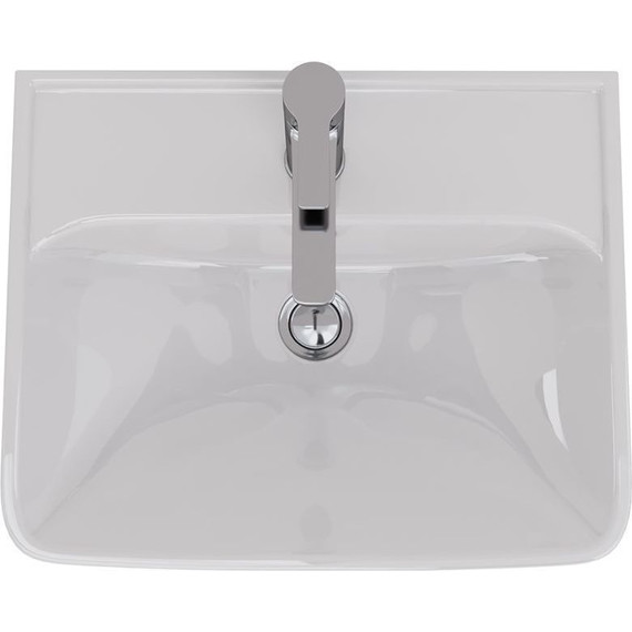 Тумба подвесная с раковиной Lemark Combi 45 см LM03C45T-dub, белый глянец/дуб кантри фото 7