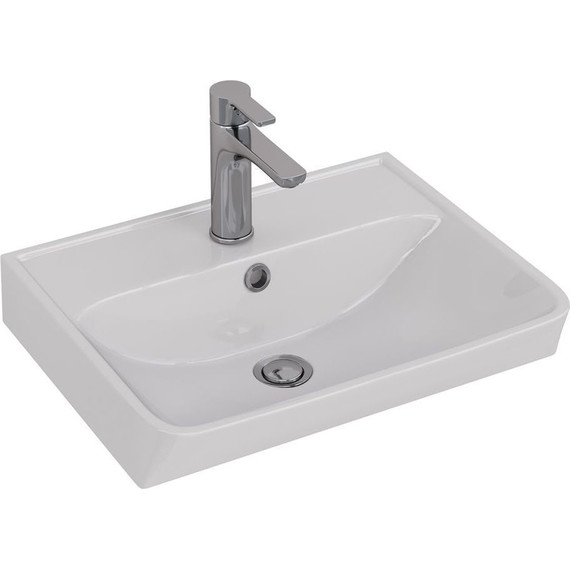 Тумба подвесная с раковиной Lemark Combi 45 см LM03C45T-dub, белый глянец/дуб кантри фото 8