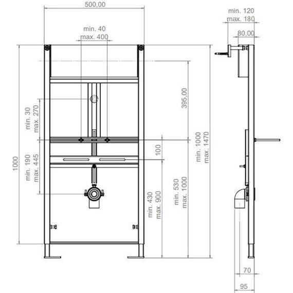 Инсталляция для писсуара Artceram 700.103 фото 2