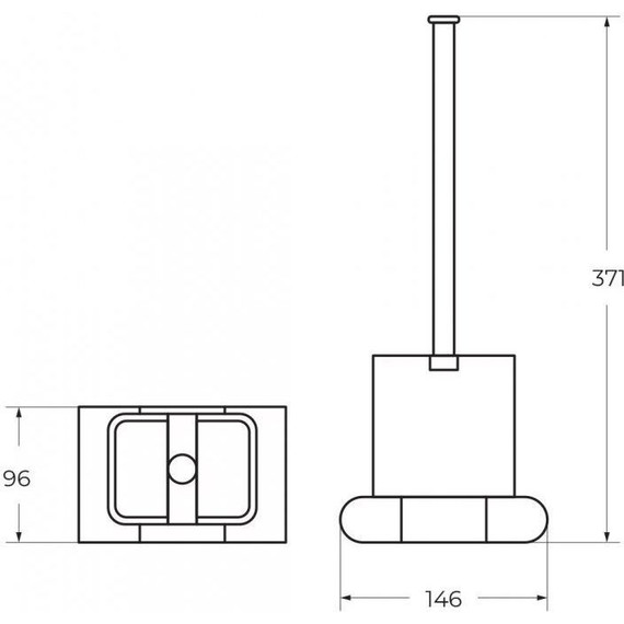 Ёршик для унитаза Art&Max Platino AM-E-3981-MB, чёрный матовый - 2 Ёршик для унитаза Art&Max Platino AM-E-3981-MB, чёрный матовый фото 2