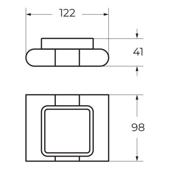 Мыльница Art&Max Platino AM-E-3999-MB, чёрный матовый фото 2