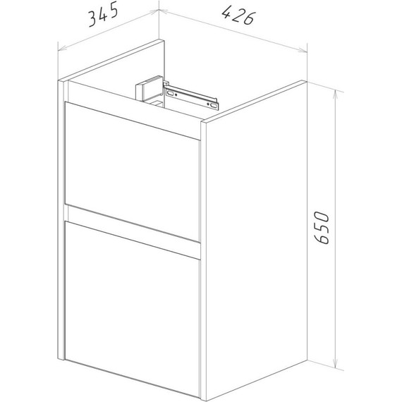 Тумба подвесная с раковиной Lemark Combi 45 см LM03C45T-dub, белый глянец/дуб кантри фото 10