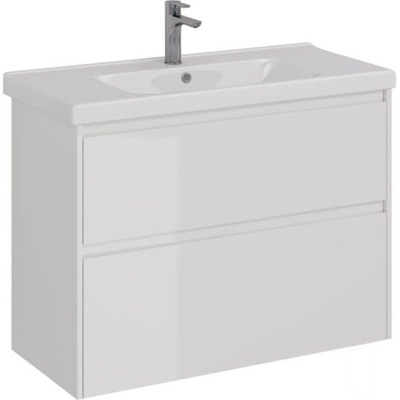 Тумба подвесная с раковиной Lemark Combi 100 см LM03C100T фото 
