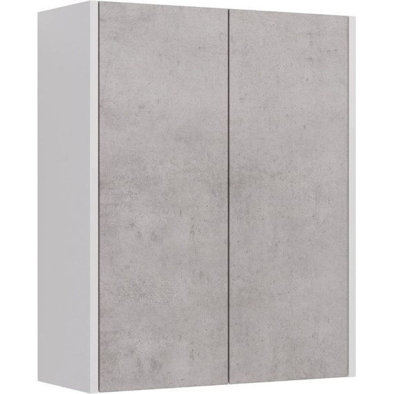 Шкаф подвесной Lemark Combi 60 LM03C60SH-Beton, белый глянец/бетон фото 