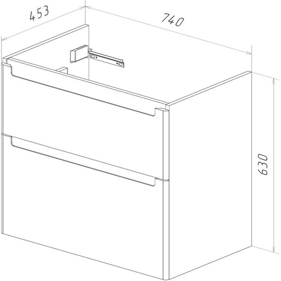 Тумба подвесная с раковиной Lemark Buno 80 см LM04B80T фото 11