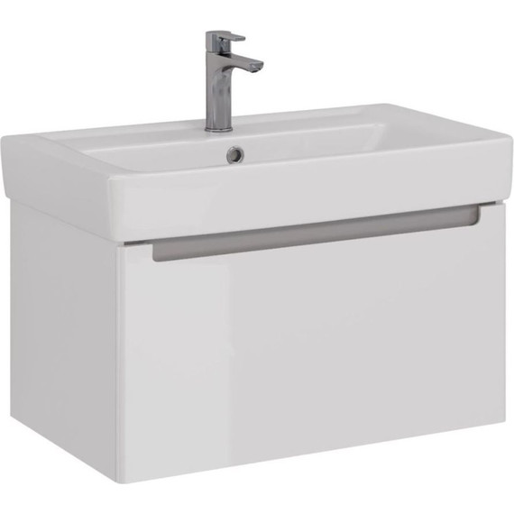 Тумба подвесная с раковиной Lemark Buno Mini 80 см LM05BM80T фото 