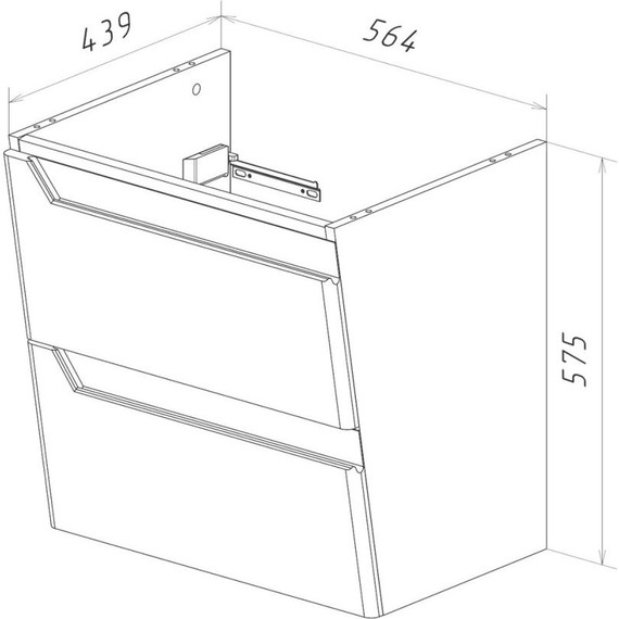 Тумба подвесная со столешницей Lemark Miano 60 см LM06M60T фото 6