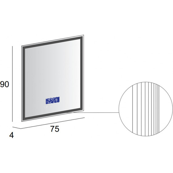Зеркало Cezares Led 75 см 45062 - 3 Зеркало Cezares Led 75 см 45062 фото 3