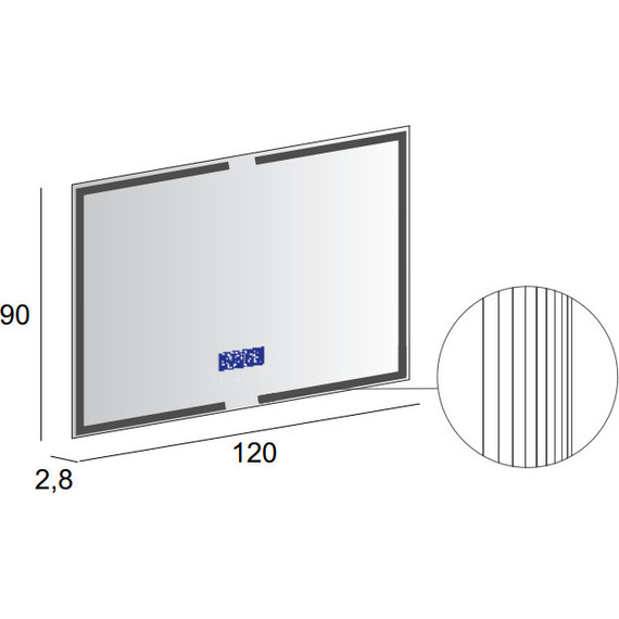 Зеркало Cezares Led 120 см 45064 - 2 Зеркало Cezares Led 120 см 45064 фото 2