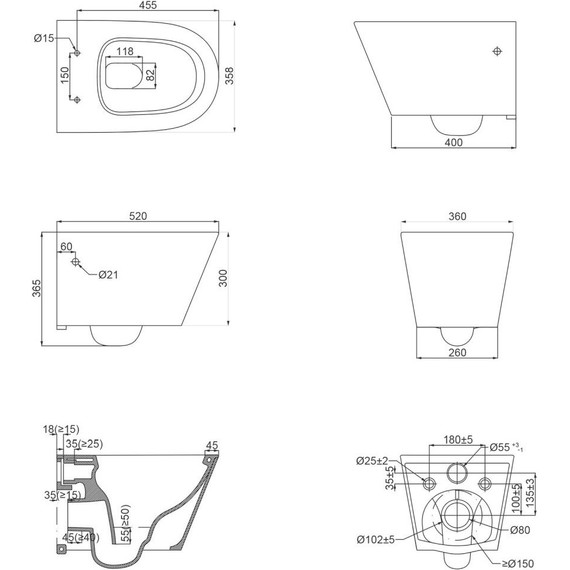 Инсталляция Azario с подвесным безободковым унитазом Creo Ceramique AZ-8010-1000+CR1100NR - 20 Инсталляция Azario с подвесным безободковым унитазом Creo Ceramique AZ-8010-1000+CR1100NR фото 20