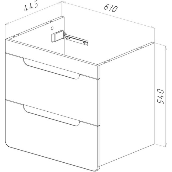 Тумба подвесная со столешницей Lemark Olivia 65 см LM08OL65T, дуб кантри/белый глянец фото 7