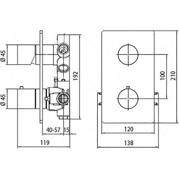 Смеситель для ванны с термостатом Bossini Oki Z00002.030 фото 2
