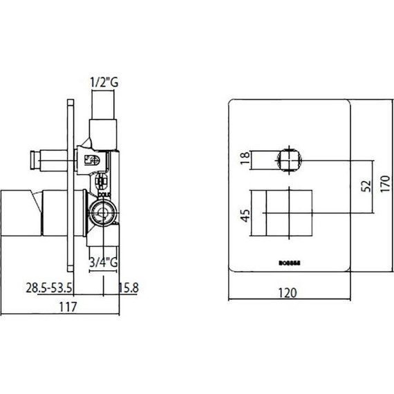 Смеситель для ванны Bossini Cube Z00063.030 - 3 Смеситель для ванны Bossini Cube Z00063.030 фото 3