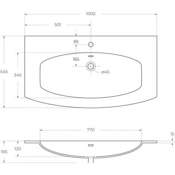 Тумба подвесная с раковиной Cezares Elettra 100 см 55526, Grafite фото 3