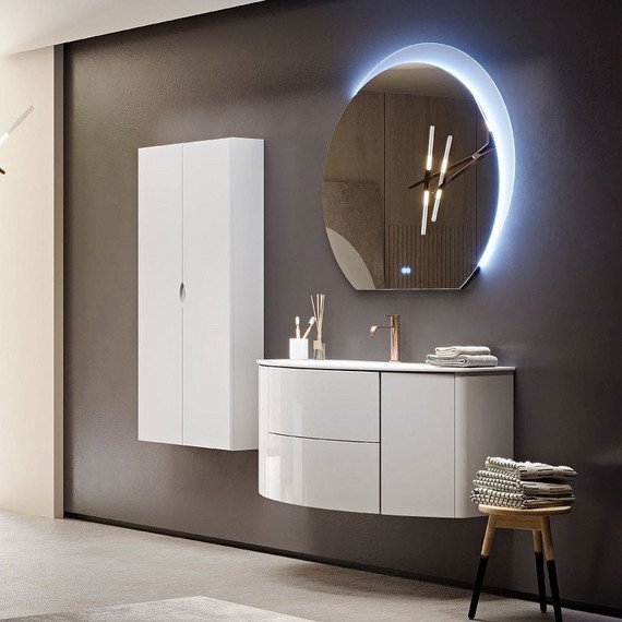 Тумба подвесная с раковиной Cezares Eden 120 см 54861, Bianco lucido - 2 Тумба подвесная с раковиной Cezares Eden 120 см 54861, Bianco lucido фото 2