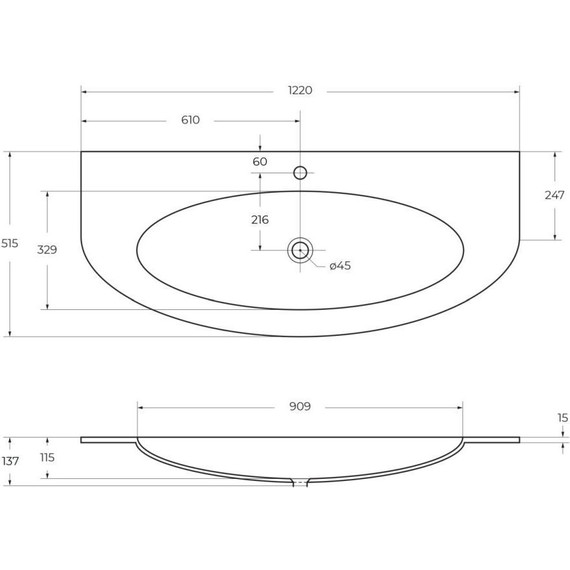 Тумба подвесная с раковиной Cezares Eden 120 см 54861, Bianco lucido - 14 Тумба подвесная с раковиной Cezares Eden 120 см 54861, Bianco lucido фото 14