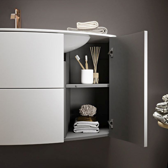 Тумба подвесная с раковиной Cezares Eden 120 см 54861, Bianco lucido - 3 Тумба подвесная с раковиной Cezares Eden 120 см 54861, Bianco lucido фото 3