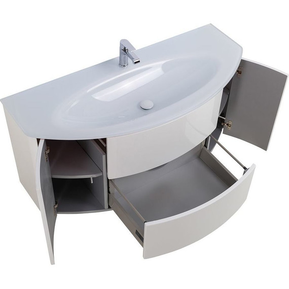 Тумба подвесная с раковиной Cezares Eden 120 см 54861, Bianco lucido - 6 Тумба подвесная с раковиной Cezares Eden 120 см 54861, Bianco lucido фото 6