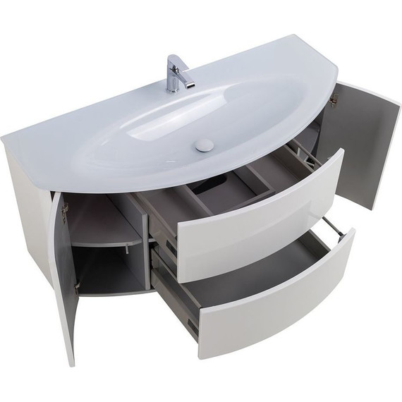 Тумба подвесная с раковиной Cezares Eden 120 см 54861, Bianco lucido - 9 Тумба подвесная с раковиной Cezares Eden 120 см 54861, Bianco lucido фото 9