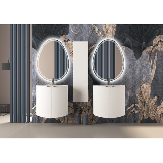 Тумба подвесная с раковиной Cezares Rialto 70 см 55170, Bianco opaco - 2 Тумба подвесная с раковиной Cezares Rialto 70 см 55170, Bianco opaco фото 2