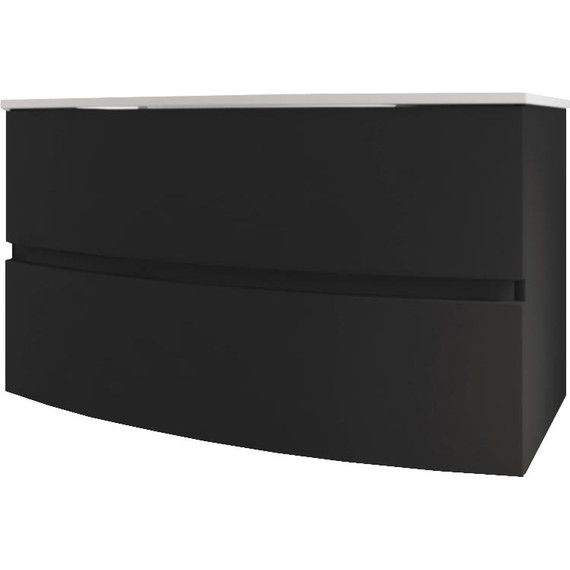 Тумба подвесная с раковиной Cezares Elettra 100 см 55526, Grafite фото 2