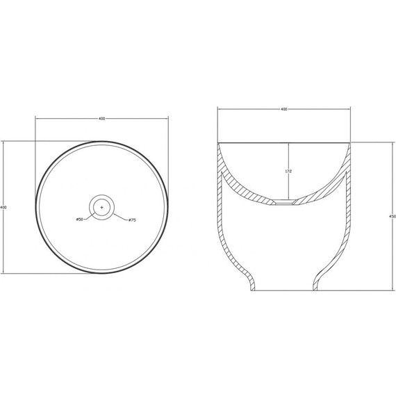Раковина-чаша Abber Stein 40 см AS2618, белый матовый - 5 Раковина-чаша Abber Stein 40 см AS2618, белый матовый фото 5