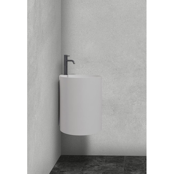 Раковина подвесная Abber Stein 42 см AS2625, белый матовый - 3 Раковина подвесная Abber Stein 42 см AS2625, белый матовый фото 3