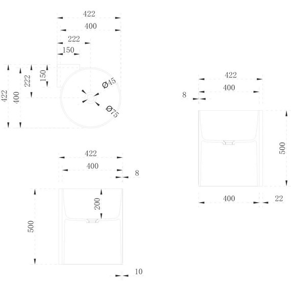 Раковина подвесная Abber Stein 42 см AS2625, белый матовый - 5 Раковина подвесная Abber Stein 42 см AS2625, белый матовый фото 5