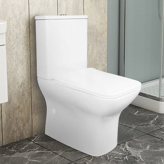 Унитаз-компакт безободковый Azario Fresco AZ-8302 с тонкой крышкой микролифт - 14 Унитаз-компакт безободковый Azario Fresco AZ-8302 с тонкой крышкой микролифт фото 14