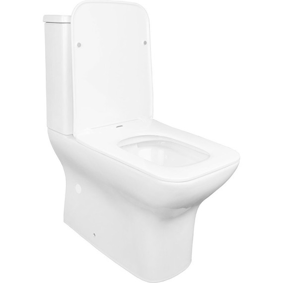 Унитаз-компакт безободковый Azario Fresco AZ-8302 с тонкой крышкой микролифт - 2 Унитаз-компакт безободковый Azario Fresco AZ-8302 с тонкой крышкой микролифт фото 2