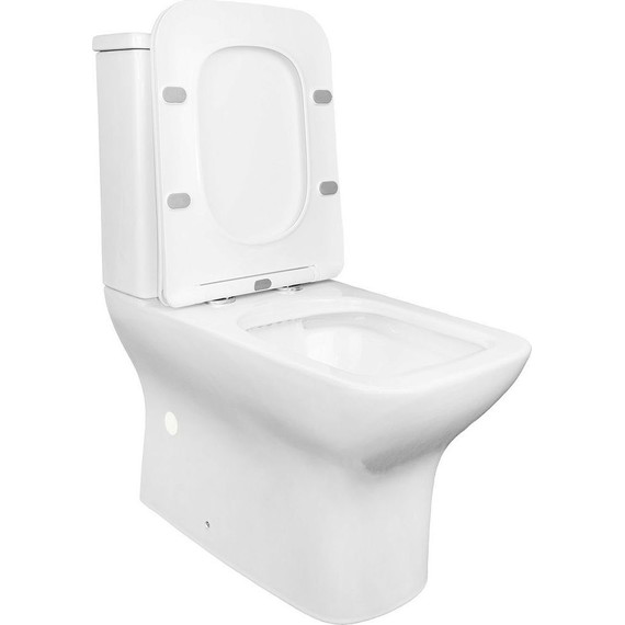 Унитаз-компакт безободковый Azario Fresco AZ-8302 с тонкой крышкой микролифт - 3 Унитаз-компакт безободковый Azario Fresco AZ-8302 с тонкой крышкой микролифт фото 3