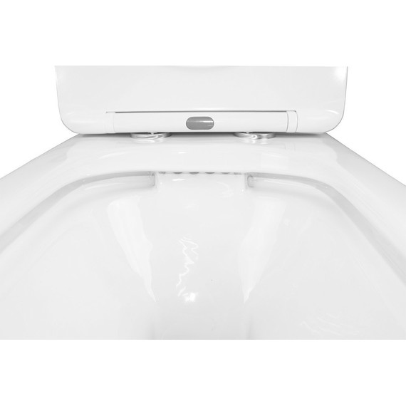 Унитаз-компакт безободковый Azario Fresco AZ-8302 с тонкой крышкой микролифт - 5 Унитаз-компакт безободковый Azario Fresco AZ-8302 с тонкой крышкой микролифт фото 5