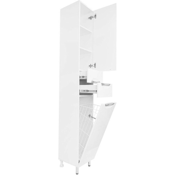 Пенал напольный Стиль 30 см R, б/к, белый - 3 Пенал напольный Стиль 30 см R, б/к, белый фото 3