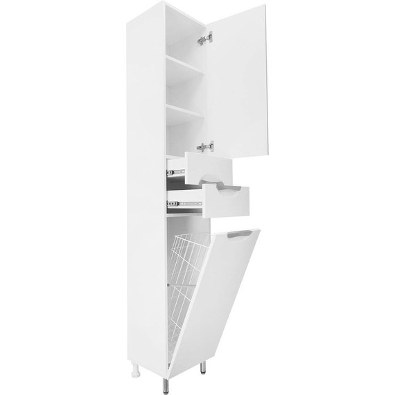 Пенал напольный Стиль 40 см R, б/к, белый - 3 Пенал напольный Стиль 40 см R, б/к, белый фото 3