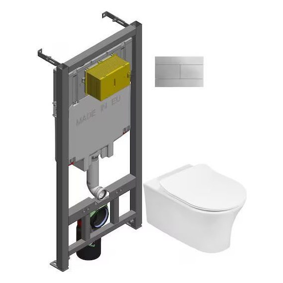 Инсталляция с подвесным безободковым унитазом Jacob Delafon Aleo E21730RU-00, сиденье с тонкой крышкой микролифт - 2 Инсталляция с подвесным безободковым унитазом Jacob Delafon Aleo E21730RU-00, сиденье с тонкой крышкой микролифт фото 2