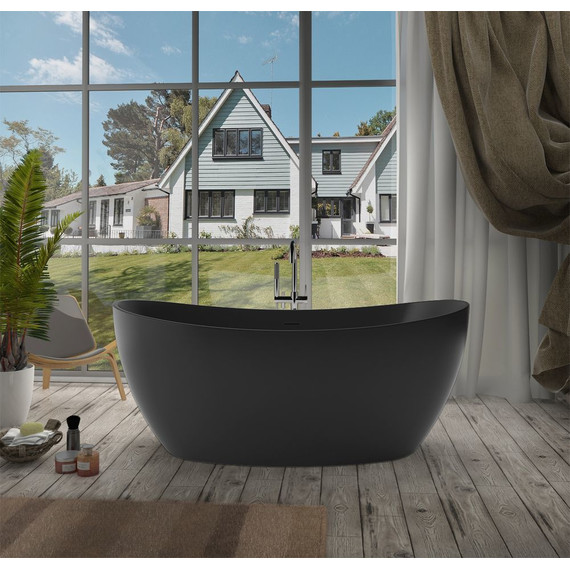 Ванна отдельностоящая Azario Glasgow 180x80 см GLA18080MB, чёрный, Размер - мм: 1800х800 фото 4