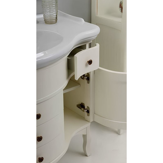 Тумба напольная с раковиной Cezares Rubino 110 см RUBINO.BA.BLO, Bianco laccato opaco - 2 Тумба напольная с раковиной Cezares Rubino 110 см RUBINO.BA.BLO, Bianco laccato opaco фото 2