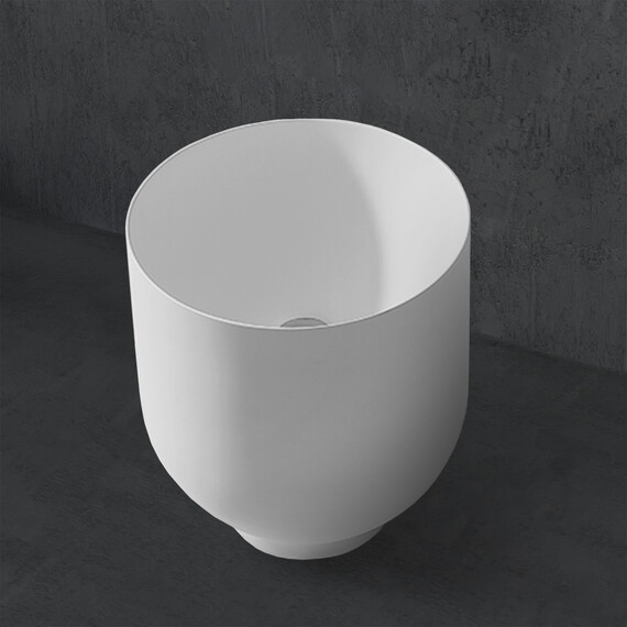 Раковина-чаша Abber Stein 40 см AS2618, белый матовый фото 